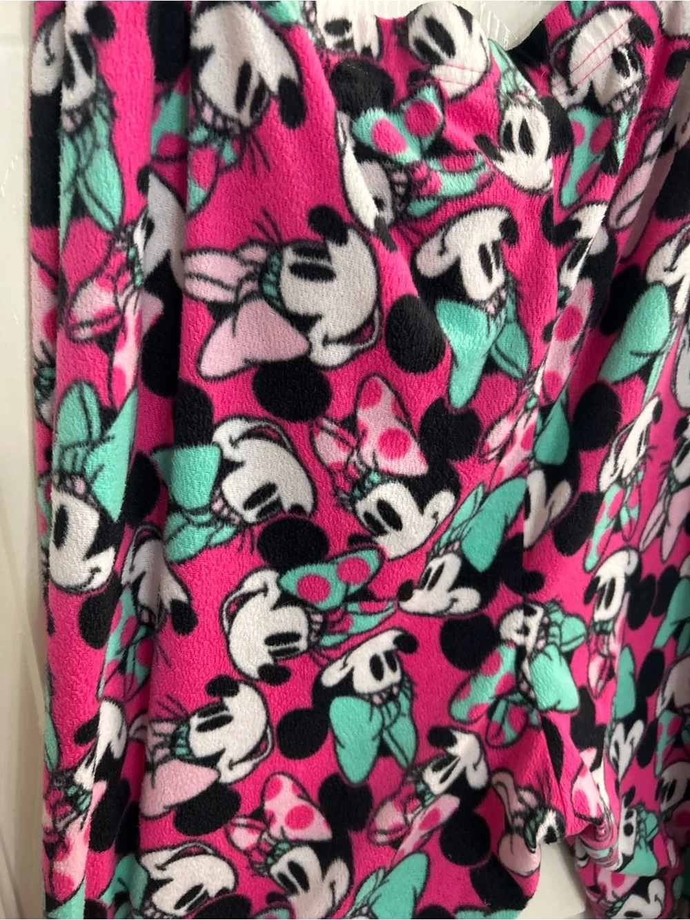Disney Minnie Mouse Womens Pink Lounge Pants Straight Stretch Pure Polyester  2X - Picture 6 of 6